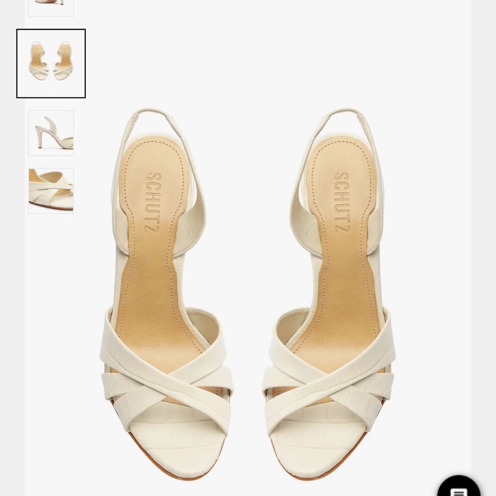 Schutz KEEFA CROCODILE-EMBOSSED LEATHER SANDAL in Pearl